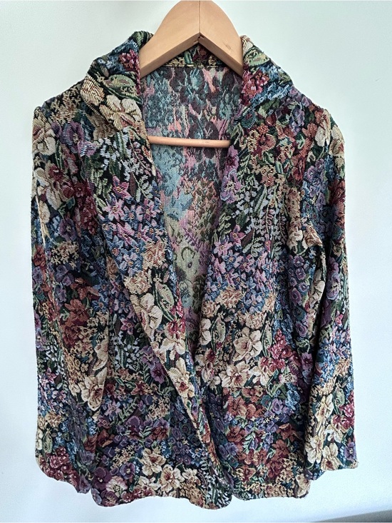 Vintage Jackets & Blazers - Rare Floral Vintage Tapestry Blazer Jacket